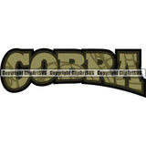 Cobra Sports Team Color Text Logo ClipArt SVG