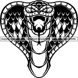 Cobra Head Rattlesnake Viper Python Sports Team Mascot ClipArt SVG