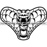 Python Snake Head Reptile Animal ClipArt Mascot Logo SVG