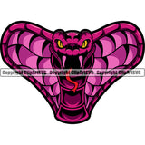 Python Snake Head Reptile Animal ClipArt Mascot Color Logo SVG