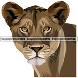 Animal Lion Sports Team Color Wildlife Jungle Mascot Logo ClipArt SVG