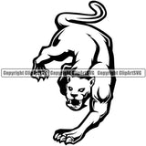 Cougar Animal Sports Team Mascot Logo ClipArt SVG