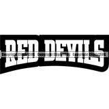 Animal Red Devil Text Logo Vector Satan Demon Logo Mascot Clipart SVG