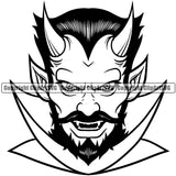 Animal Red Devils Demons Head Logo Vector Satan Devil Demon Logo Face Clipart SVG