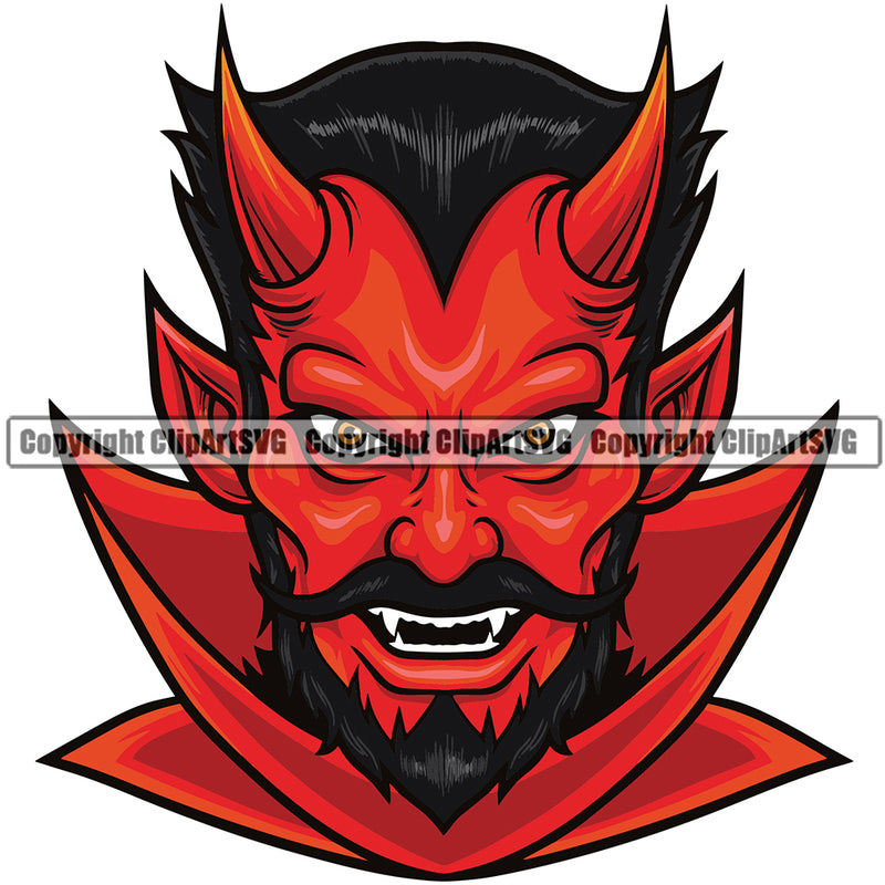 Animal Satan Devil Demon Logo Devils Color Combo Head Vector Demons Clipart SVG