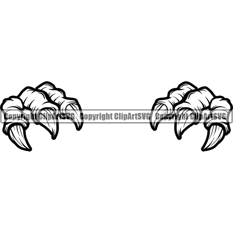 Animal Dinosaur Double Claw Mascot Animal Logo Dino Sports Team Mascot Logo Vector Clipart SVG