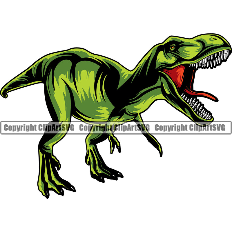 T-Rex Tyrannosaurus Rex Dinosaur Wildlife Animal Fossil Model Dangerous Dino Prehistoric Predator Reptile Design Sports Team Mascot ClipArt SVG
