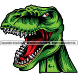 T-Rex Tyrannosaurus Rex Dinosaur Wildlife Animal Teeth Fossil Dangerous Dino Natural Prehistoric Ancient Sports Team Mascot ClipArt SVG