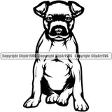 American Stafford Dog Sitting Animal Cute Face Portrait Doggy Cute Face Pup Pedigree Breed Clipart SVG