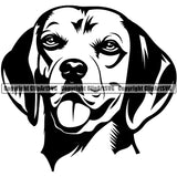 Beagle Dog Head Face Cute Pup Pedigree Breed Dog Animal Portrait Doggy Clipart SVG