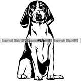 Beagle Dog Sitting Animal Portrait Doggy Face Cute Pup Pedigree Breed Clipart SVG