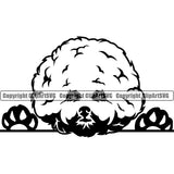 Bichon Frise Peeking Breed Animal Dog Pedigree Head Doggy Purebred Canine Clipart SVG