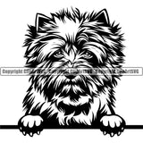 Caine Terrier Dog Peeking Puppy Pup Head Purebred Pedigree Canine K-9 K9 Animal Portrait Doggy Clipart SVG