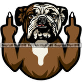 English Bulldog Puppy Head Purebred Pup Pedigree vector Canine K-9 K9 Animal Portrait Clipart SVG