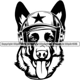 German Shepherd Dog Baseball Cap Headphones Vector Design Head Purebred Pup Pedigree K9 Clipart SVG