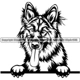 German Shepherd Dog Vector K9 Animal Portrait Doggy Face Cute Vector Puppy Purebred Pup Pedigree Design Clipart SVG