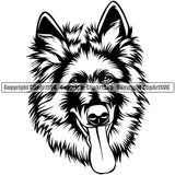 German Shepherd Dog Head Design Animal Face Puppy Head Purebred Pup Pedigree Vector Animal Portrait Doggy Clipart SVG