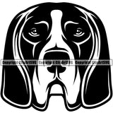 German Shorthaired Pointer Dog Head Design Puppy Pup Purebred Pedigree Canine K-9 K9 Animal Portrait Doggy Face Cute Vector Clipart SVG