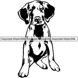 Great Dane Dog Sitting Body Design Puppy Head Purebred Pup Pedigree Vector K9 Animal Portrait Doggy Clipart SVG