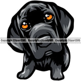 Great Dane Dog Puppy Black Color Body Puppy Head Purebred Pup Pedigree Vector K9 Animal Portrait Doggy Face Cute Clipart SVG