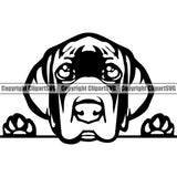 Great Dane Dog Peeking Face Animal Head Design Great Portrait Doggy Face Cute Canine Purebred Pup Pedigree Clipart SVG