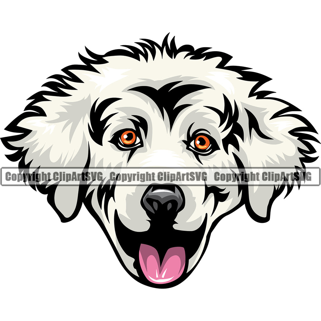 smiling dog face clipart
