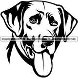 Labrador Dog Head Design Element Head Purebred Pedigree Canine K-9 K9 Animal Portrait Doggy Face Cute Body Puppy Vector Clipart SVG
