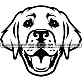 Labrador Retriever Dog Smile Face Design Canine K-9 K9 Animal Portrait Doggy Cute Body Puppy Pup Purebred Pedigree Clipart SVG