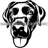 Labrador Dog Head Design Element Animal Puppy Pup Pedigree Canine K-9 K9 Portrait Doggy Face Cute Purebred Clipart SVG