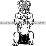 Mastiff Dog Begging Design Animal Portrait Doggy Face Cute Body Puppy Pup Head Purebred K9 Pedigree Canine Clipart SVG