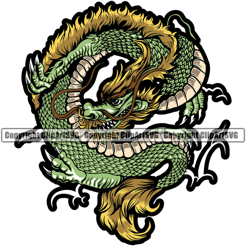 Dragon Dragons Mascot Angry Animal Asian Art Sports Team Game Fantasy eSport Emblem Logo Symbol Clipart SVG