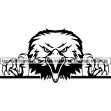 American Eagle Bird Angry Animal Design logo Vector Clipart SVG