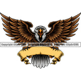 Golden American Eagle Bird Color Angry Eagle Logo Vector ClipArt SVG