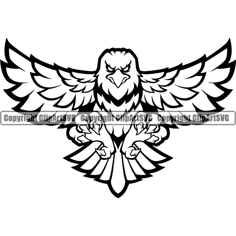 Eagles Animal Eagle Bird Body Sports Team Mascot Game Fantasy eSport Emblem Logo Symbol Clipart SVG