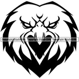 Animal Eagles USA Eagle Bird Head Art Sports Team Mascot Game Fantasy eSport Emblem Logo Symbol Clipart SVG