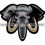 Elephant Animal Elephants Sports Team Mascot Game Fantasy eSport Emblem Logo Safari Zoo Symbol Clipart SVG