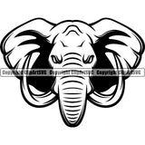 Animal Elephants Safari Angry Elephant Sports Team Mascot Elephant Head Game Fantasy eSport Emblem Logo Symbol Clipart SVG