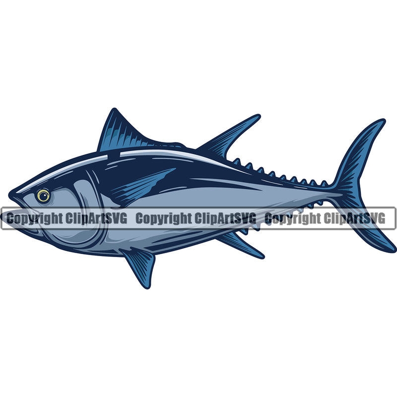 Tuna Fishing Tuna Fishings Sword Fish Saltwater Ocean Deep Sea Sport Game Rod Reel Yellowfin Bluefin Albacore Boat Color Symbol Clipart SVG