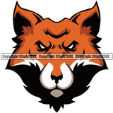 Orange Cute Fox Wild Illustrate Sports Team Design Mascot logo Vector Design Painting ClipArt SVG