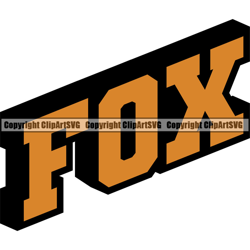 Animal Fox Mascot Color Art Icon Text Word Typography Lettering Logo Symbol Clipart SVG
