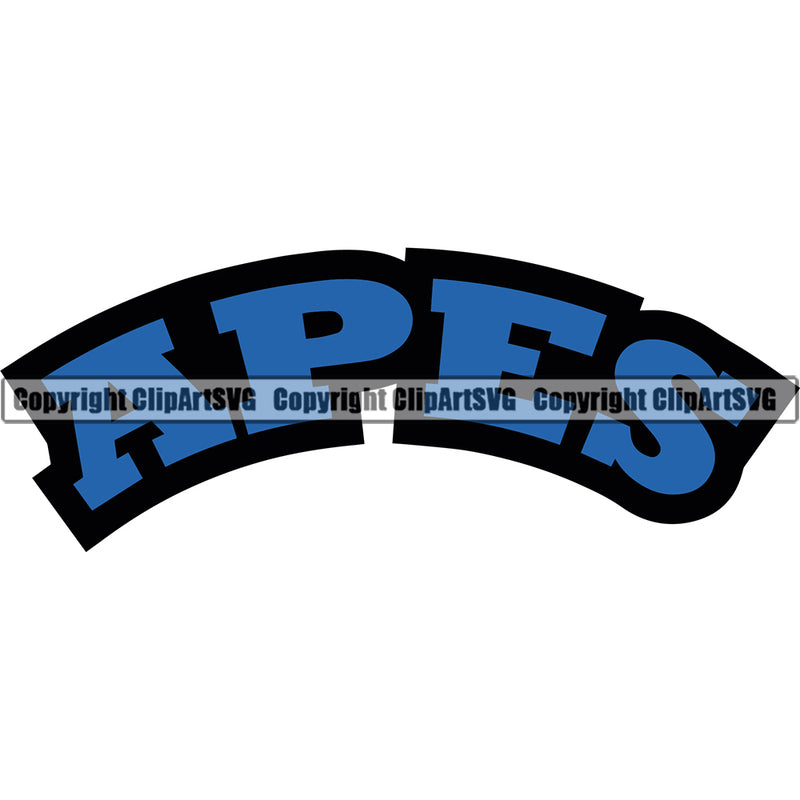 Animal Gorilla Apes Wildlife Ape Mascot Monkey Text Word Typography Lettering Logo Symbol Clipart SVG