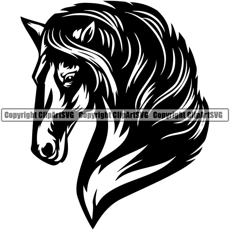 Horse Horses Stallion Equestrian Racing Racehorse Jockey Animal Horseback Thoroughbred Animal Badge Logo Symbol Tattoo Black Silhouette Symbol Clipart SVG