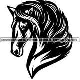 Horse Horses Stallion Equestrian Racing Racehorse Jockey Animal Horseback Thoroughbred Animal Badge Logo Symbol Tattoo Black Silhouette Symbol Clipart SVG