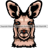 Kangaroo Kangaroos Wildlife Wild Animal Mammal Australia Creature Kick Jumper Nose Zoo Art Logo Color Symbol Clipart SVG