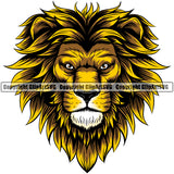 Lion Lions Wild Big Cat Wildlife Predator Beast Nature King Of The Jungle Zoo Animal Badge Logo Symbol Tattoo Color Symbol Clipart SVG