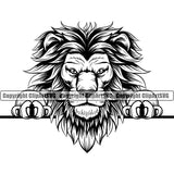 Lion Lions Wild Big Cat Wildlife Predator Beast King Of The Jungle Nature Badge Zoo Animal Logo Symbol Tattoo Color Symbol Clipart SVG
