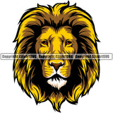 Lion Lions Wild Wildlife Big Cat Predator Beast Nature Zoo King Of The Jungle Animal Badge Logo Symbol Tattoo Color Symbol Clipart SVG