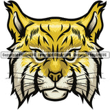 Lynx Lynxs Wild Big Cat Wildlife Predator Beast King Of The Jungle Nature Zoo Animal Badge Logo Symbol Tattoo Color Head Symbol Clipart SVG