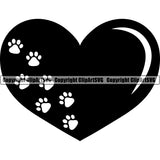 Cat Cats Dog Dogs Pet Heart Love Paw Print Puppy Pup Sitter Sitting Walker Walking Art Artwork Design Logo Black Silhouette Symbol Clipart SVG
