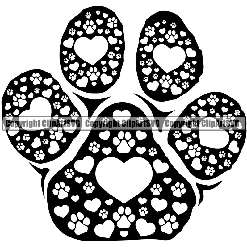 Dog Dogs Cat Cats Pet Heart Love Paw Print Puppy Pup Sitter Sitting Walker Walking Art Artwork Design Logo Black Silhouette Symbol Clipart SVG